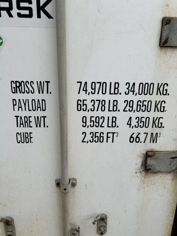 40ft Maersk RAHC-031 Cold Storage Reefer Container CCR18060 - Image 10