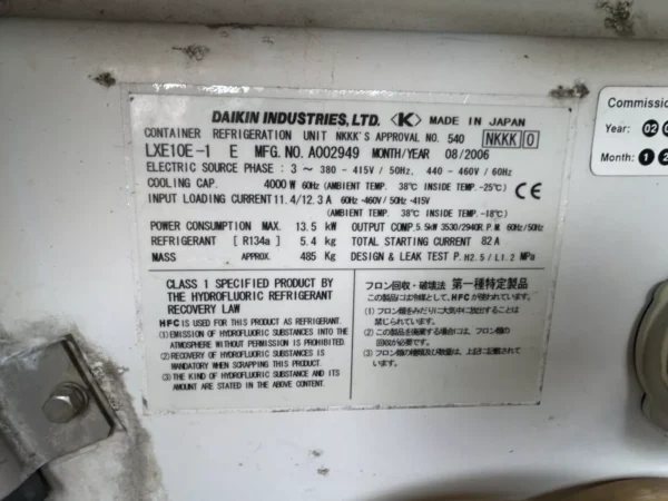 40ft Maersk RAHC-031 Cold Storage Reefer Container CCR18060 - Image 3