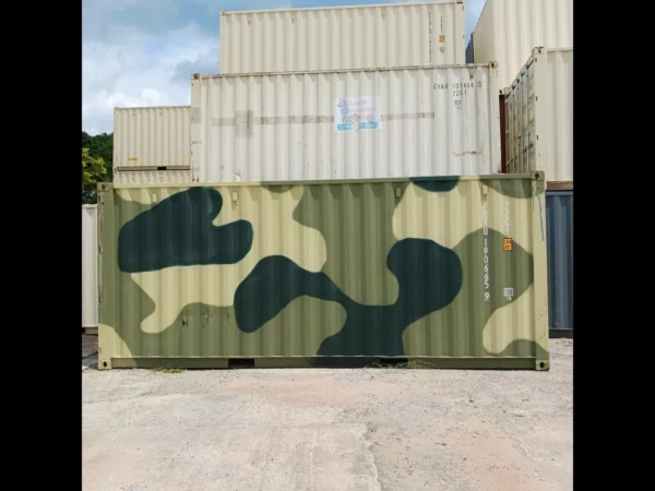 New One Trip 20′ Ft Camouflage Shipping Storage Dry Container Conex - Image 7
